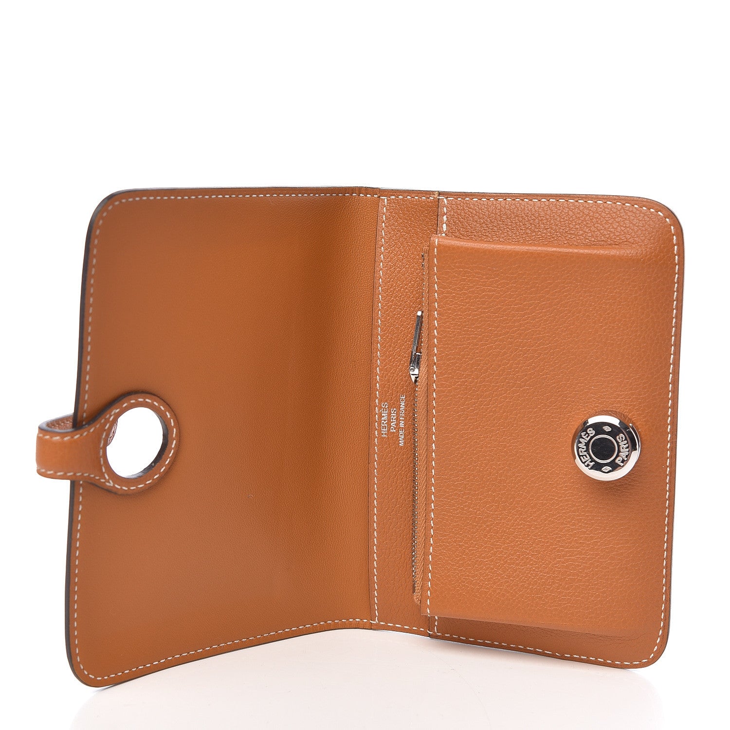Hermes Evercolor Dogon Compact Wallet Toffee 462585 – FASHIONPHILE