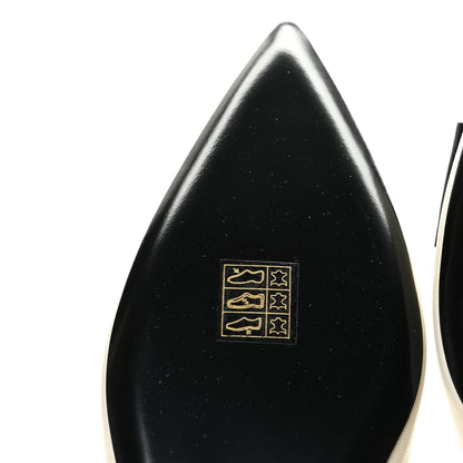 Saint Laurent Patent Smooth Lambskin Anais Slingback Flats 39.5 Navy Pearl 11 of 11