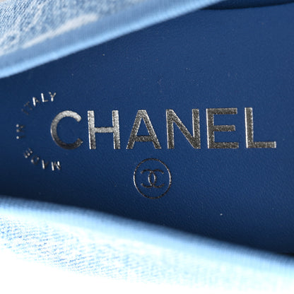 Chanel Denim Printed Cap Toe Ballerina Flats 41 Blue 8 of 10