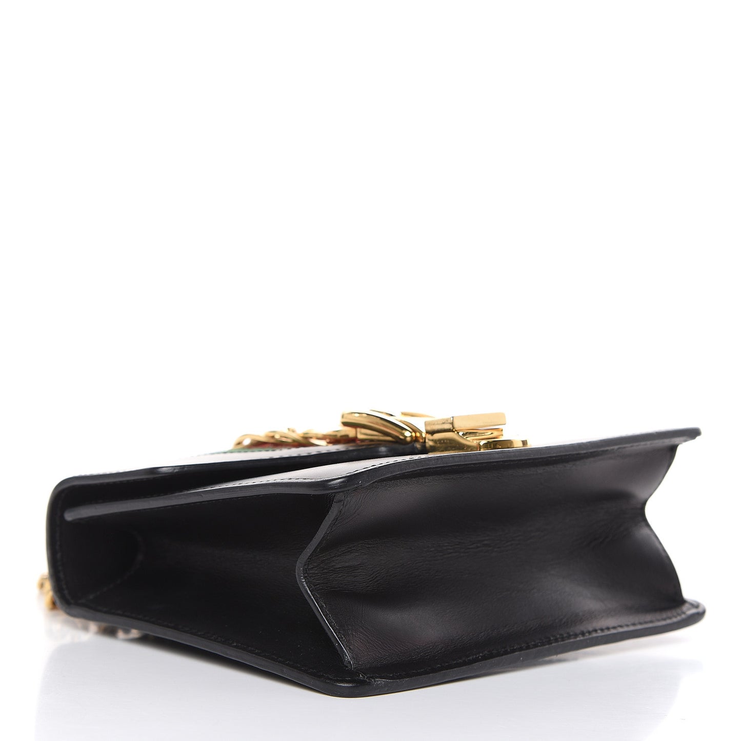 Calfskin Mini Sylvie Chain Shoulder Bag Black