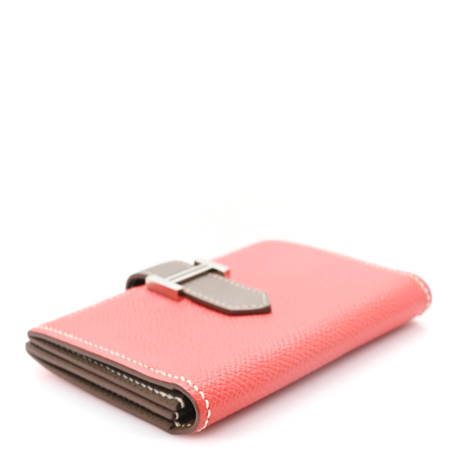 Hermes Epsom Bi Color Bearn Card Holder Wallet Rose Jaipur Etoupe 4 of 8