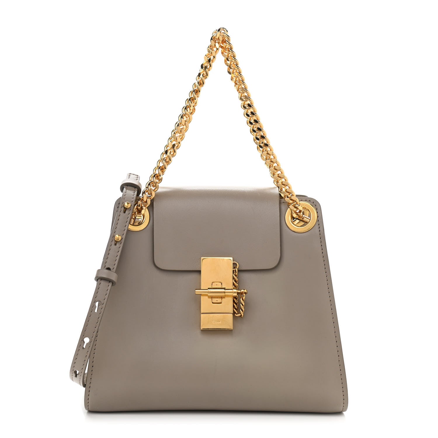 Chloe Shiny Calfskin Mini Annie Shoulder Bag Motty Grey 1 of 13