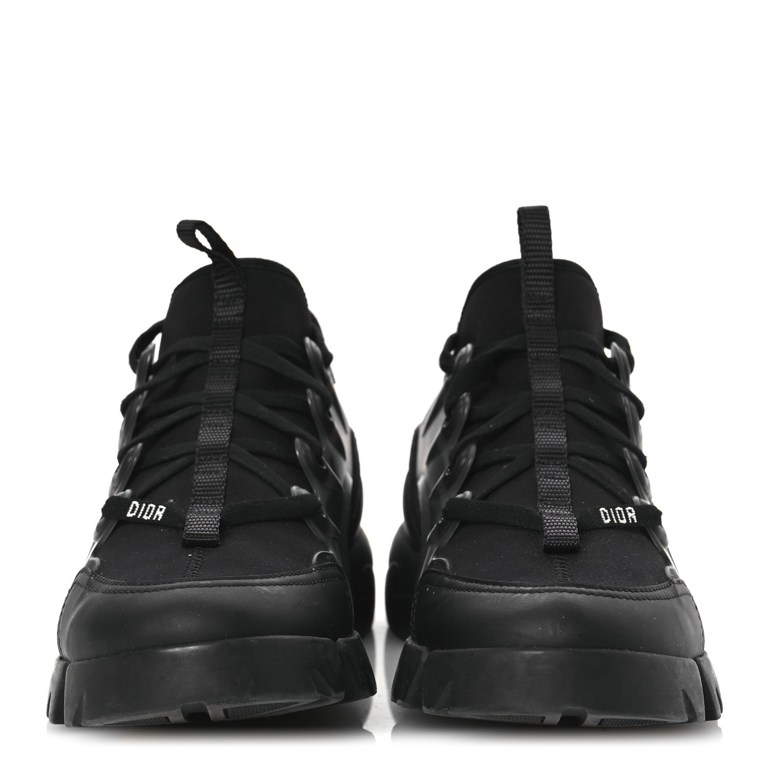 Christian Dior Neoprene Rubber Womens D-Connect Sneakers 37.5 Black 3 of 15