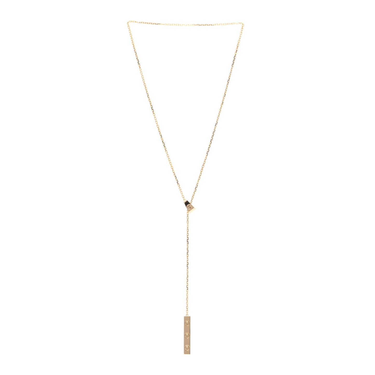 18K Yellow Gold LOVE Lariat Necklace