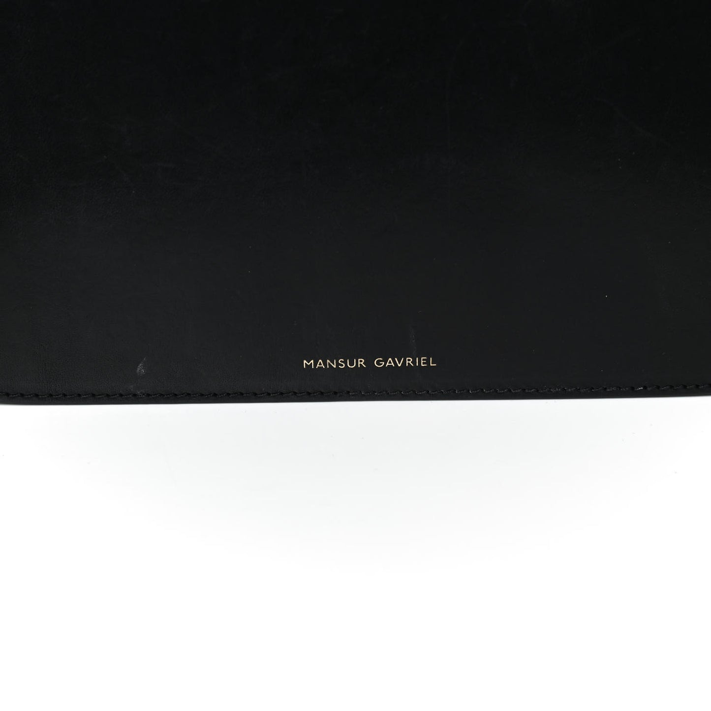 Calfskin Small Shopping Tote Black Flamma