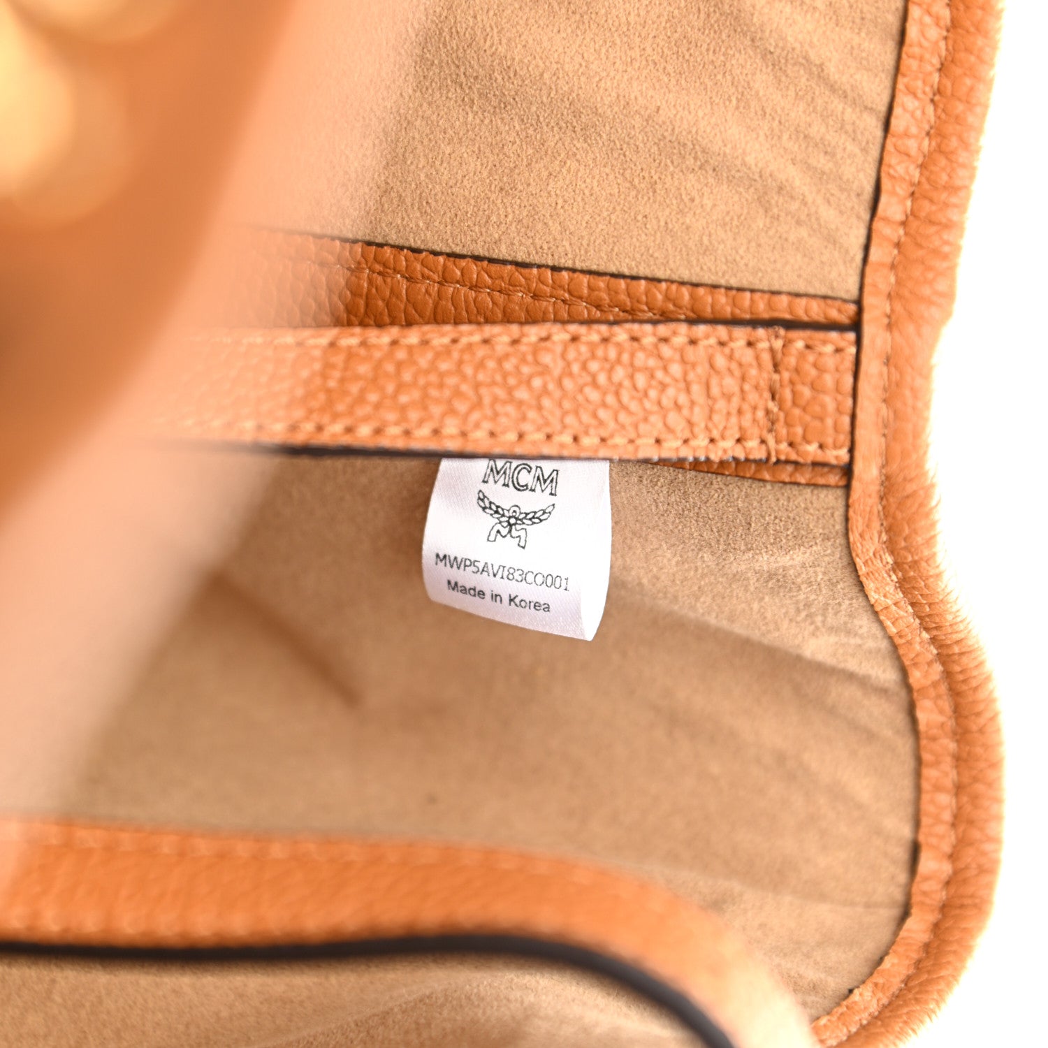 MCM Visetos Swarovski Crystal Shopper Tote Cognac 6 of 9