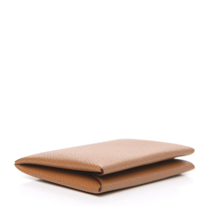 Hermes Epsom Calvi Card Case Gold 3 of 7