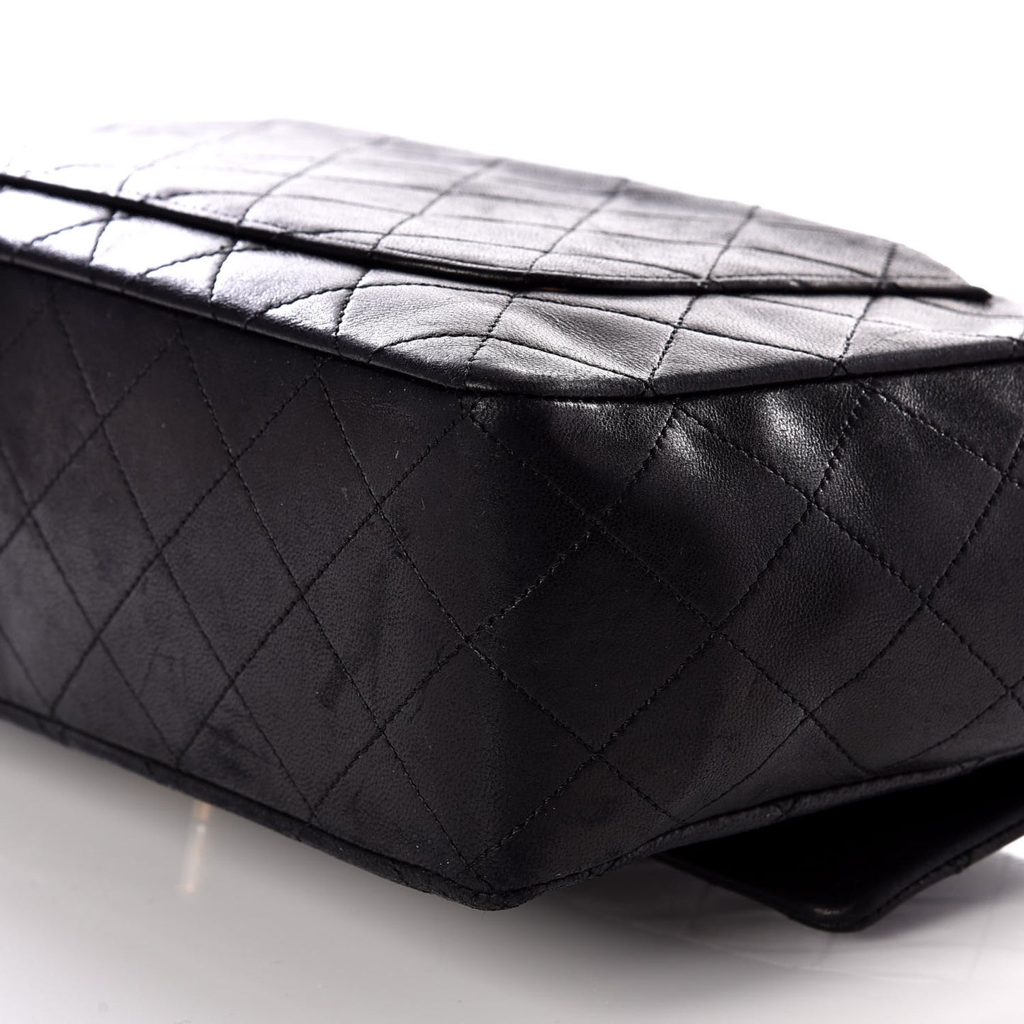 Lambskin Quilted Medium Single Flap Black