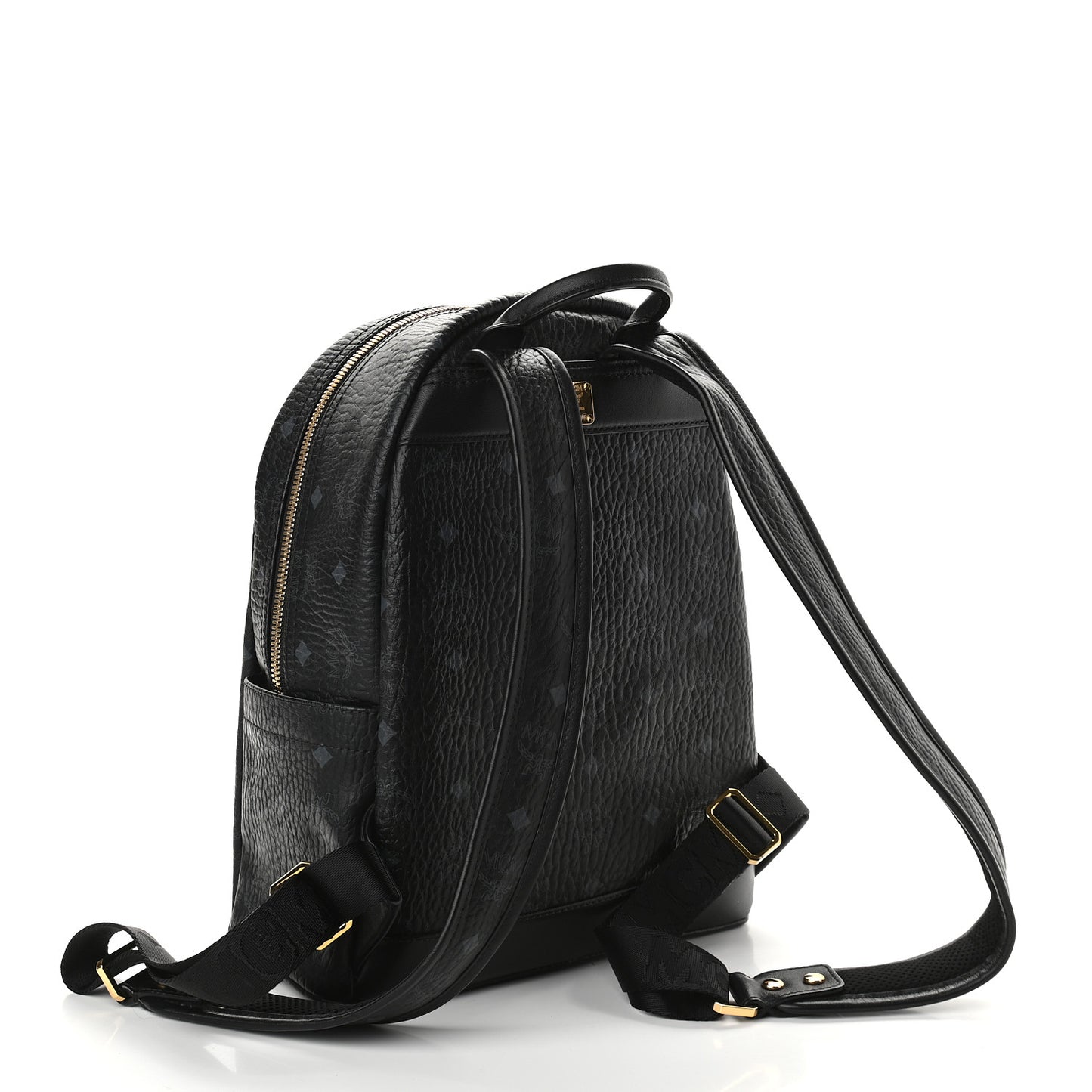 Visetos Studded Small Studded Logo Stripe Backpack Black