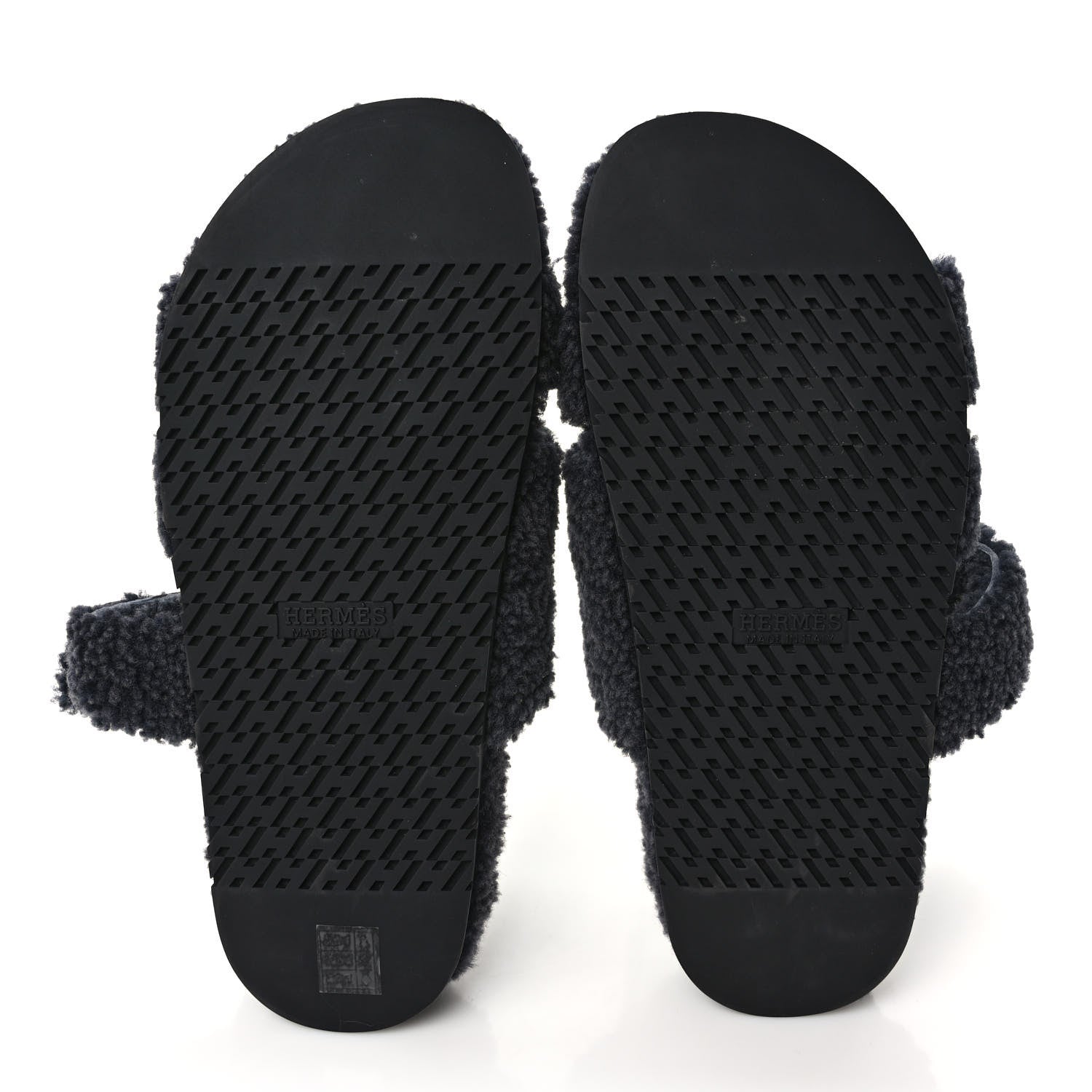 Hermes Woolskin Mens Chypre Sandals 43 Gris Chine 5 of 8
