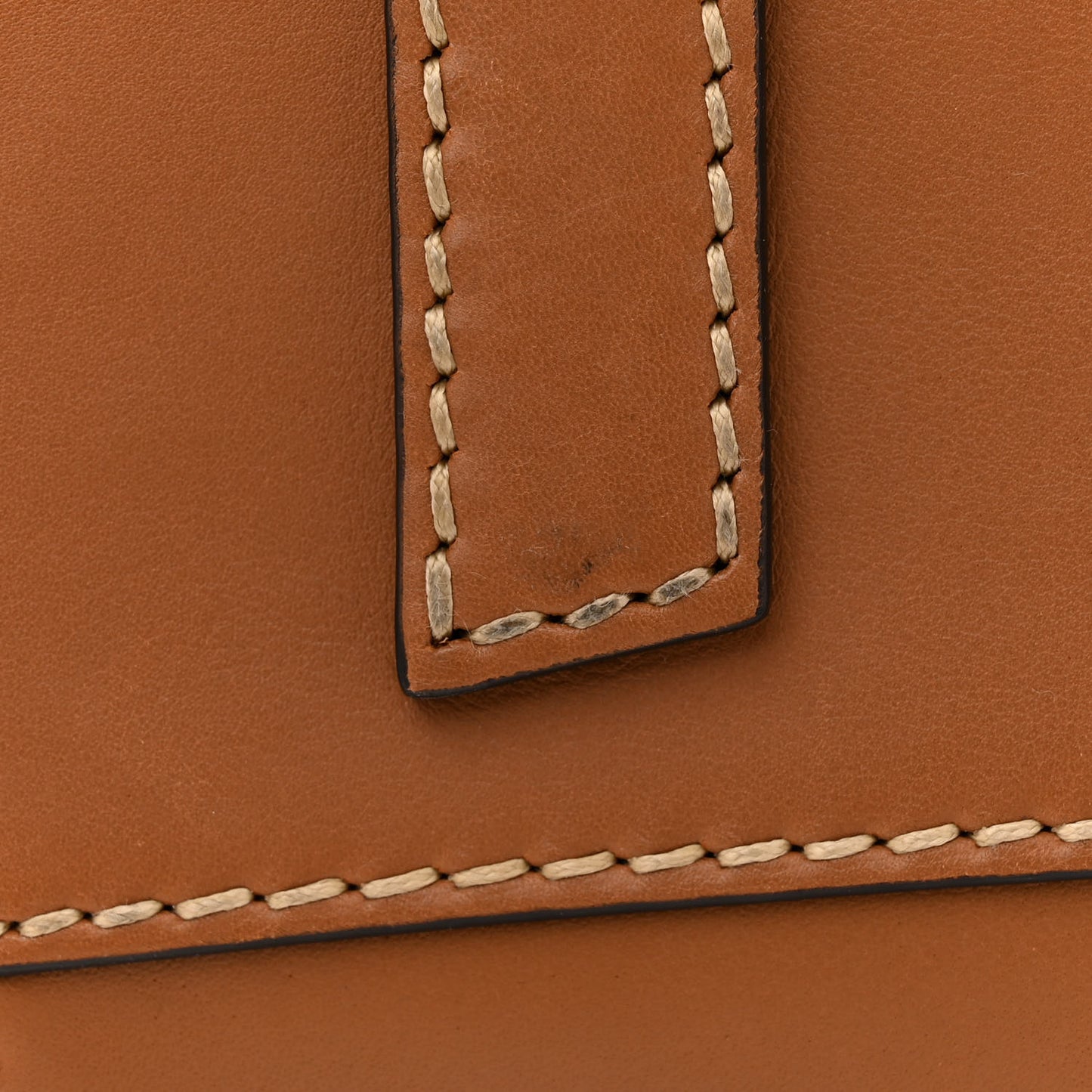Calfskin Contrast Topstitch Small Antigona Cognac