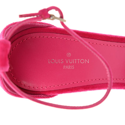 Louis Vuitton Velvet Crystal Silhouette Sandals 36 Pink 6 of 9