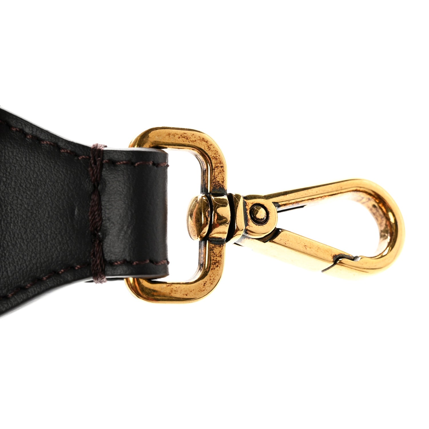 Fendi Ribbon Vitello Seta FF 1974 Adjustable Strap You Fango Marrone Black 8 of 8