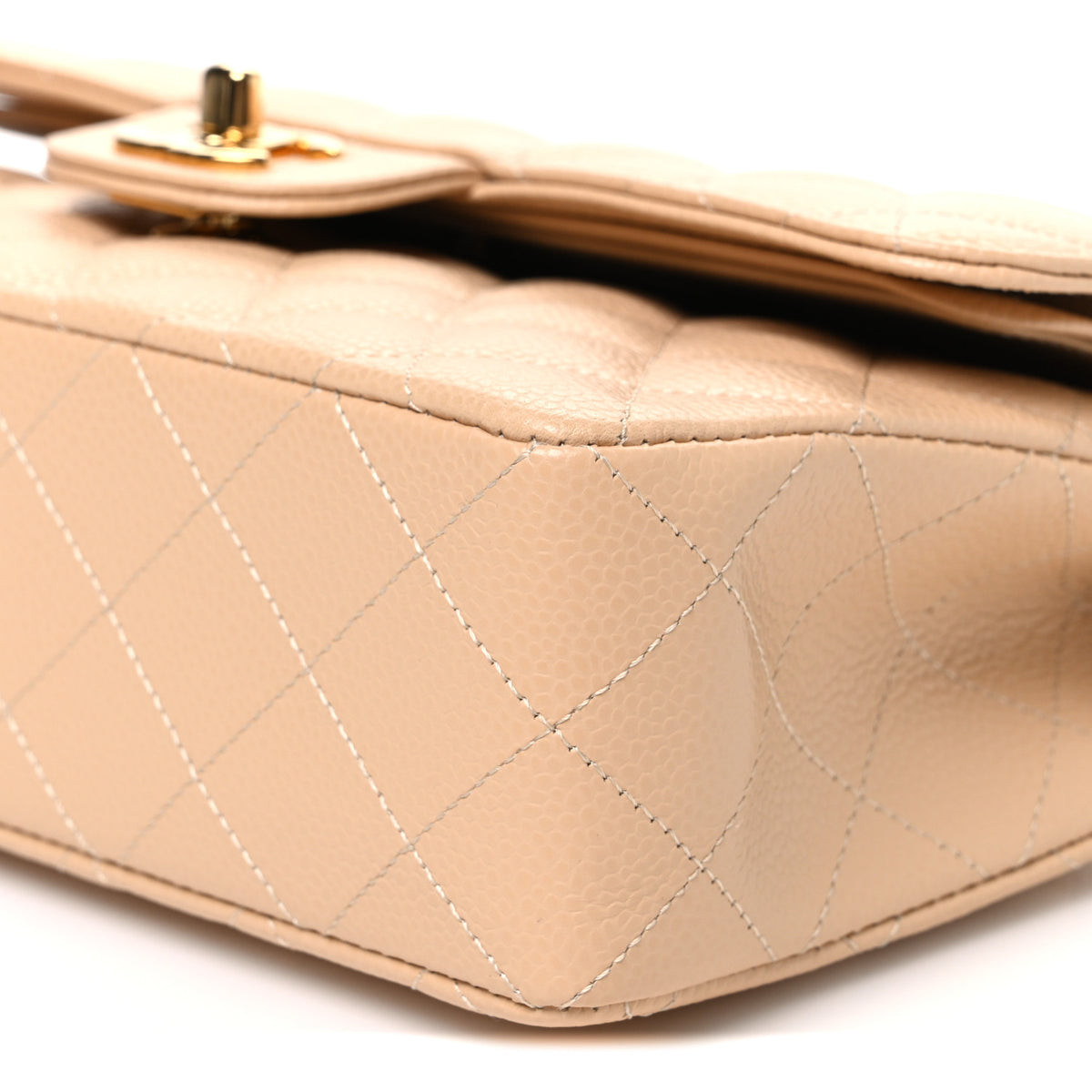 Chanel Caviar Quilted Small Double Flap Beige 10 of 11