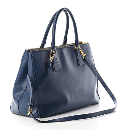 Prada Saffiano Lux Medium Tote Bluette 3 of 14