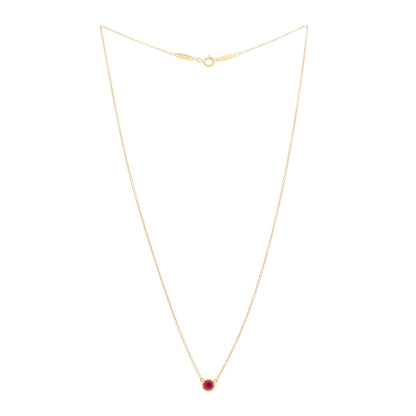 Tiffany 18K Yellow Gold Ruby Elsa Peretti Color By The Yard Pendant Necklace 3 of 6