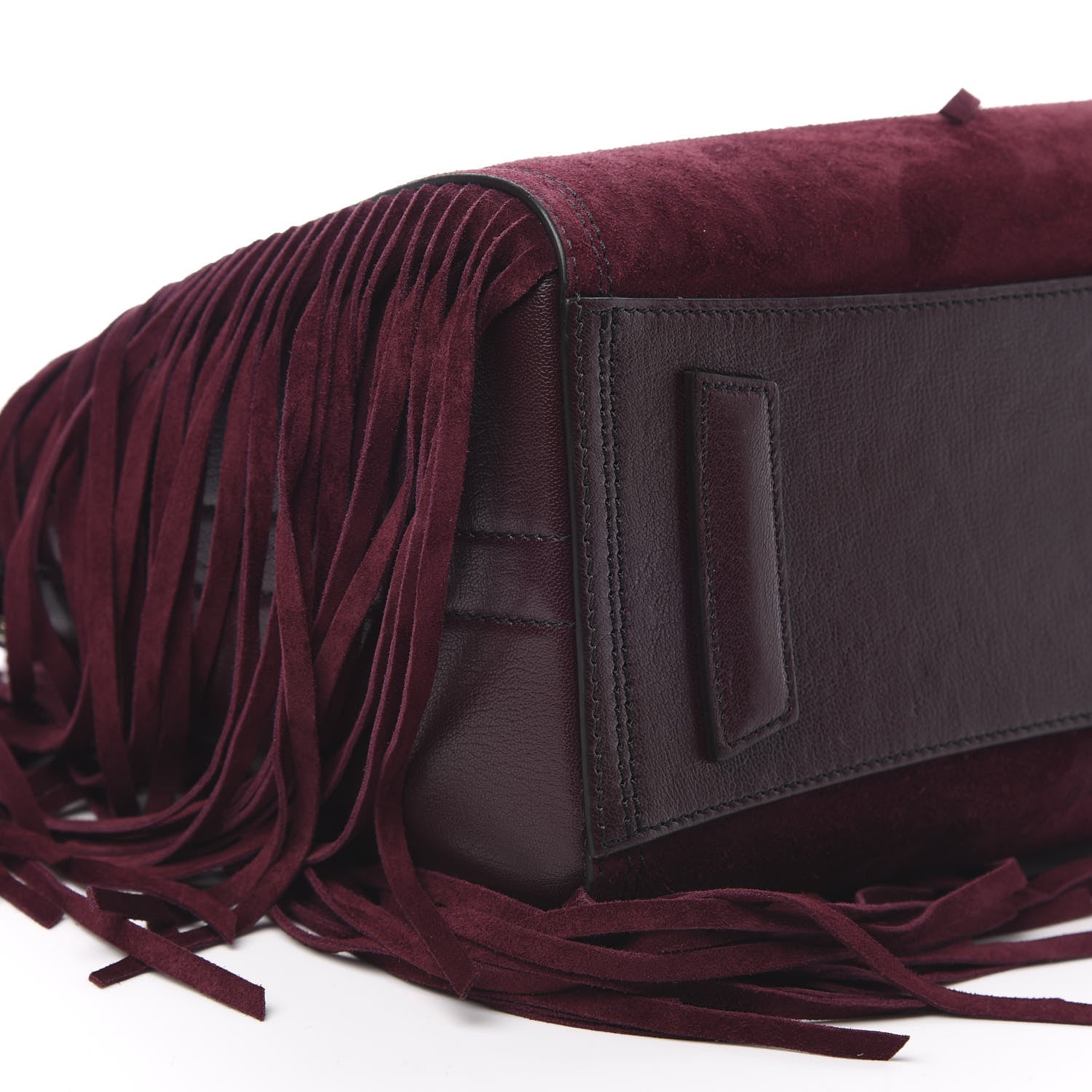 Givenchy Calfskin Suede Small Fringe Antigona Burgundy 10 of 13