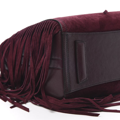 Givenchy Calfskin Suede Small Fringe Antigona Burgundy 10 of 13