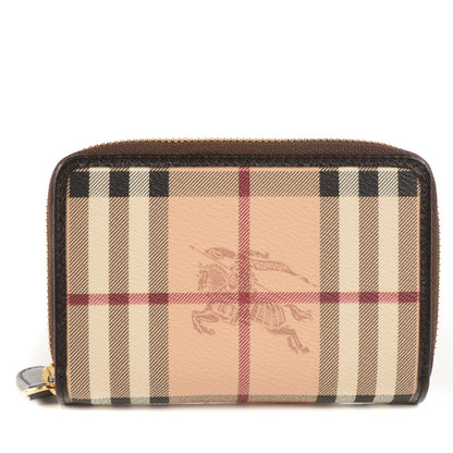 Burberry Haymarket Check Balmore Zip Around Wallet Chocolate 1 of 9