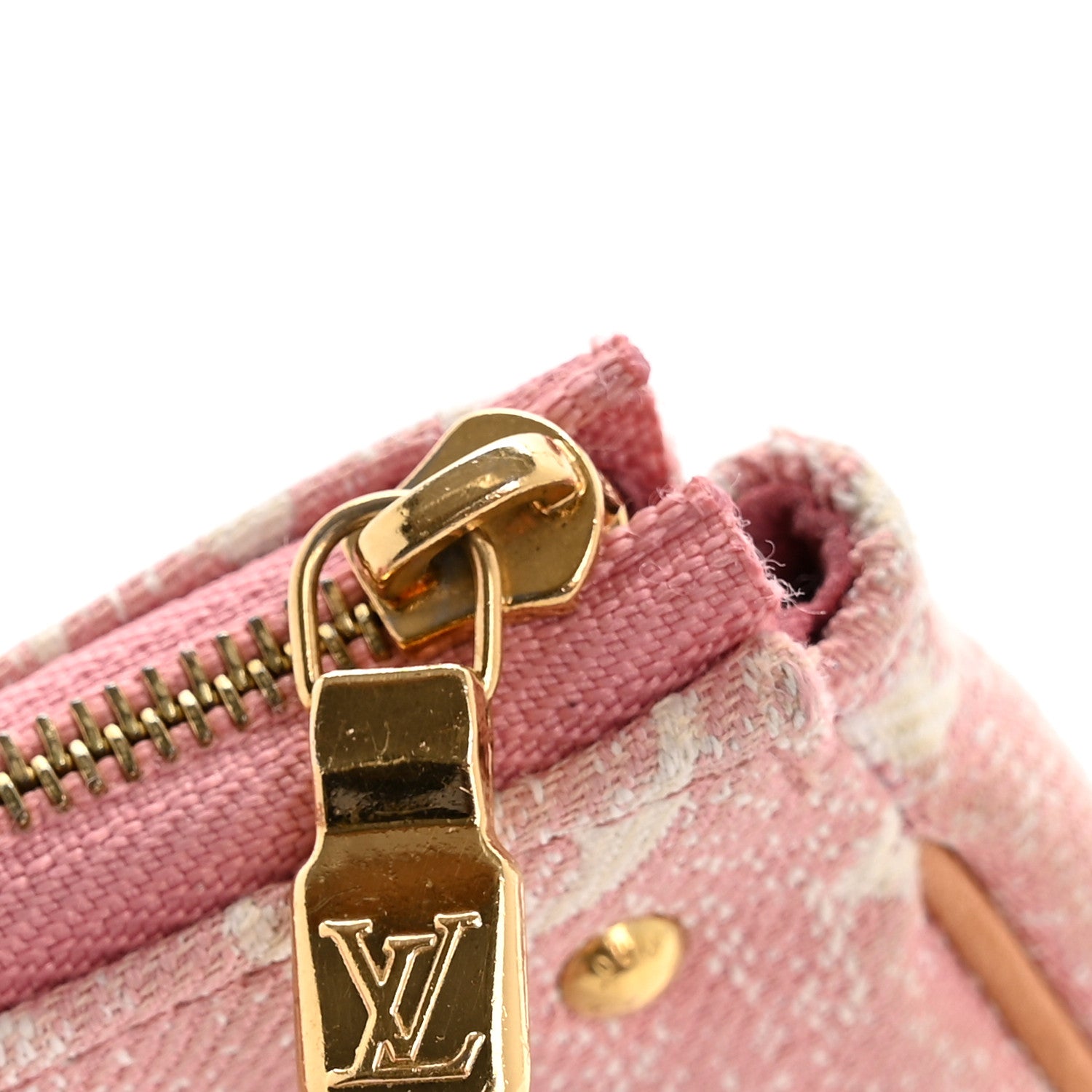 Louis Vuitton Denim Jacquard Monogram Micro Pochette Accessories Rose 7 of 8