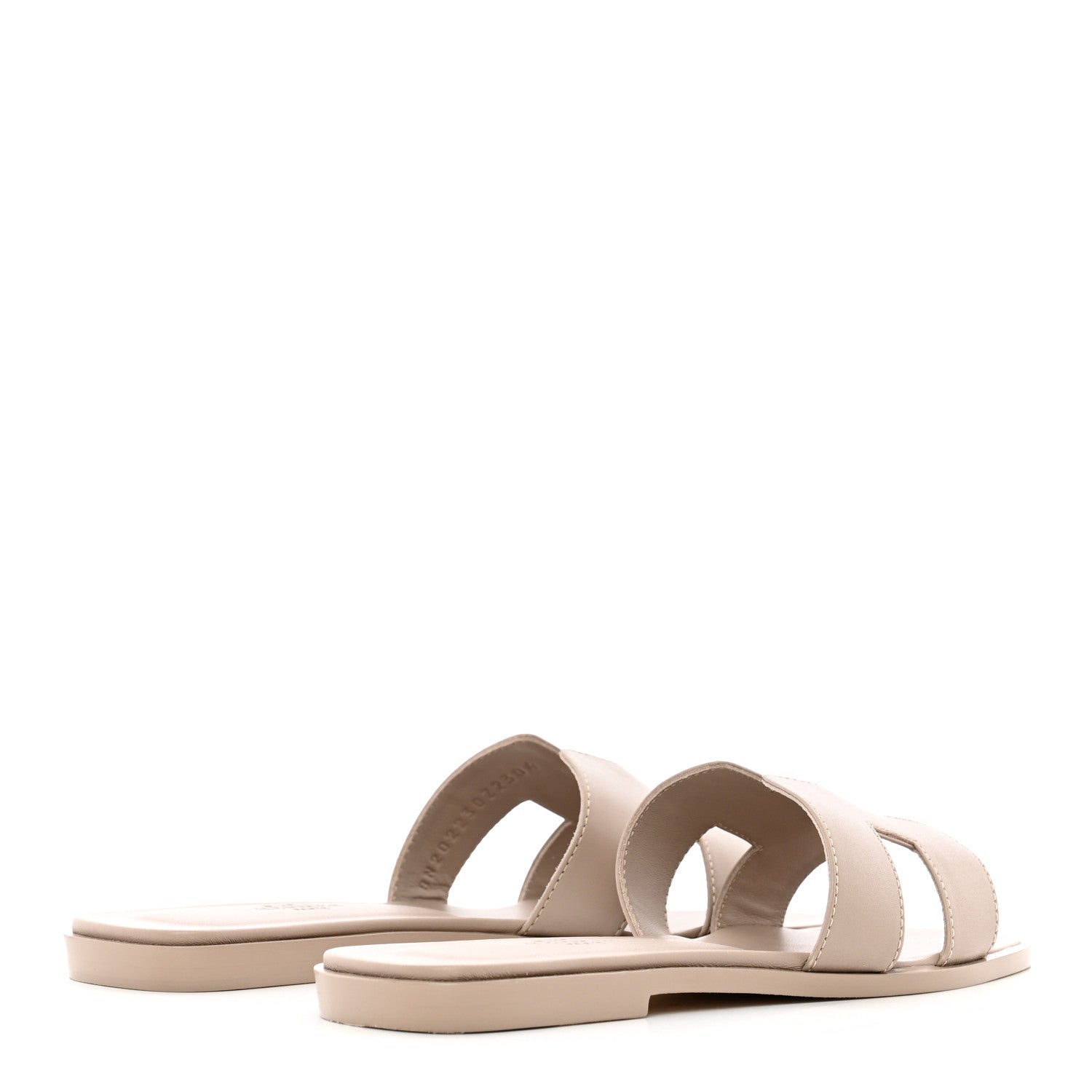 Hermes Box Calfskin Oran Sandals 37 Beige Mastic 6 of 12