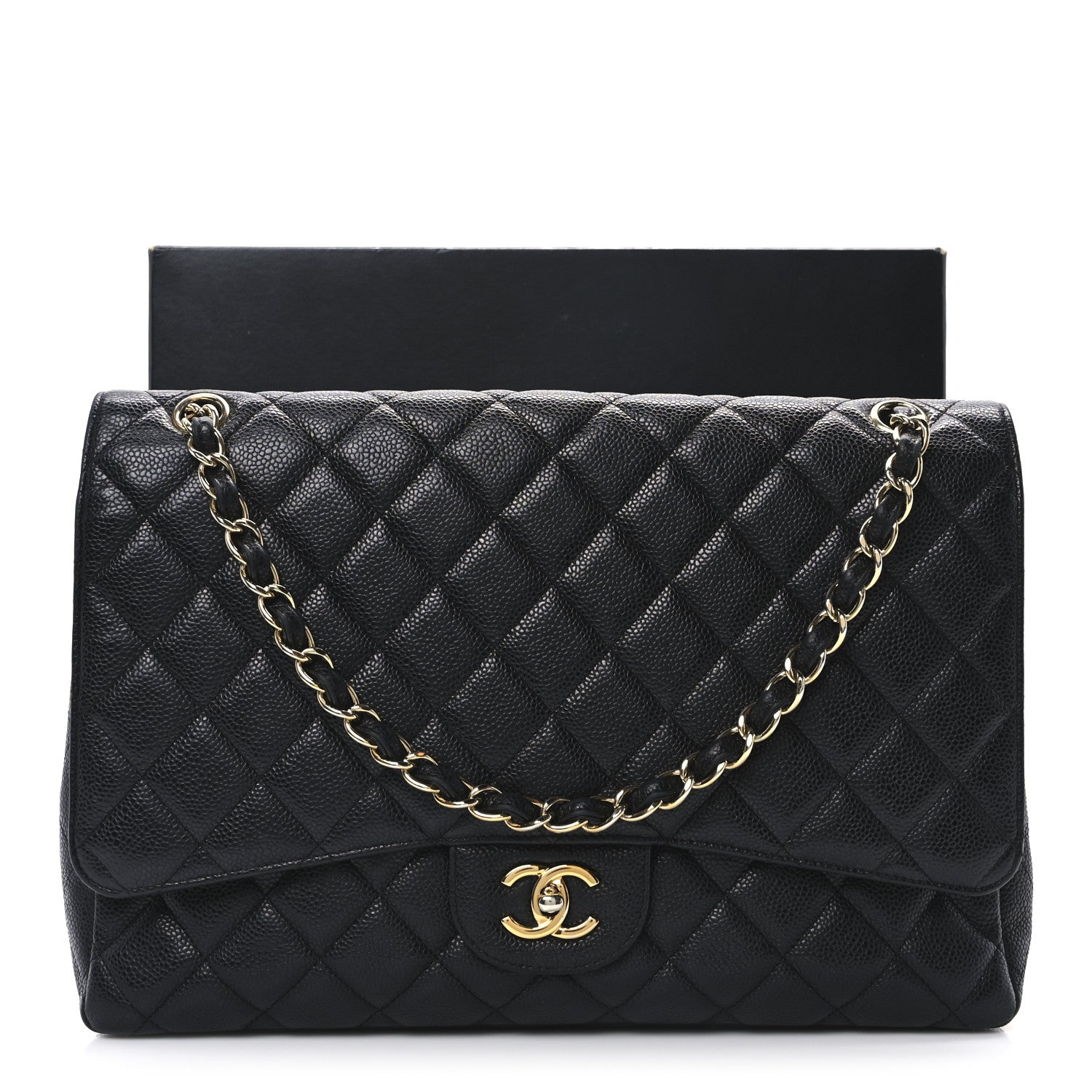 Chanel Caviar Quilted Maxi Single Flap Black 11 of 11