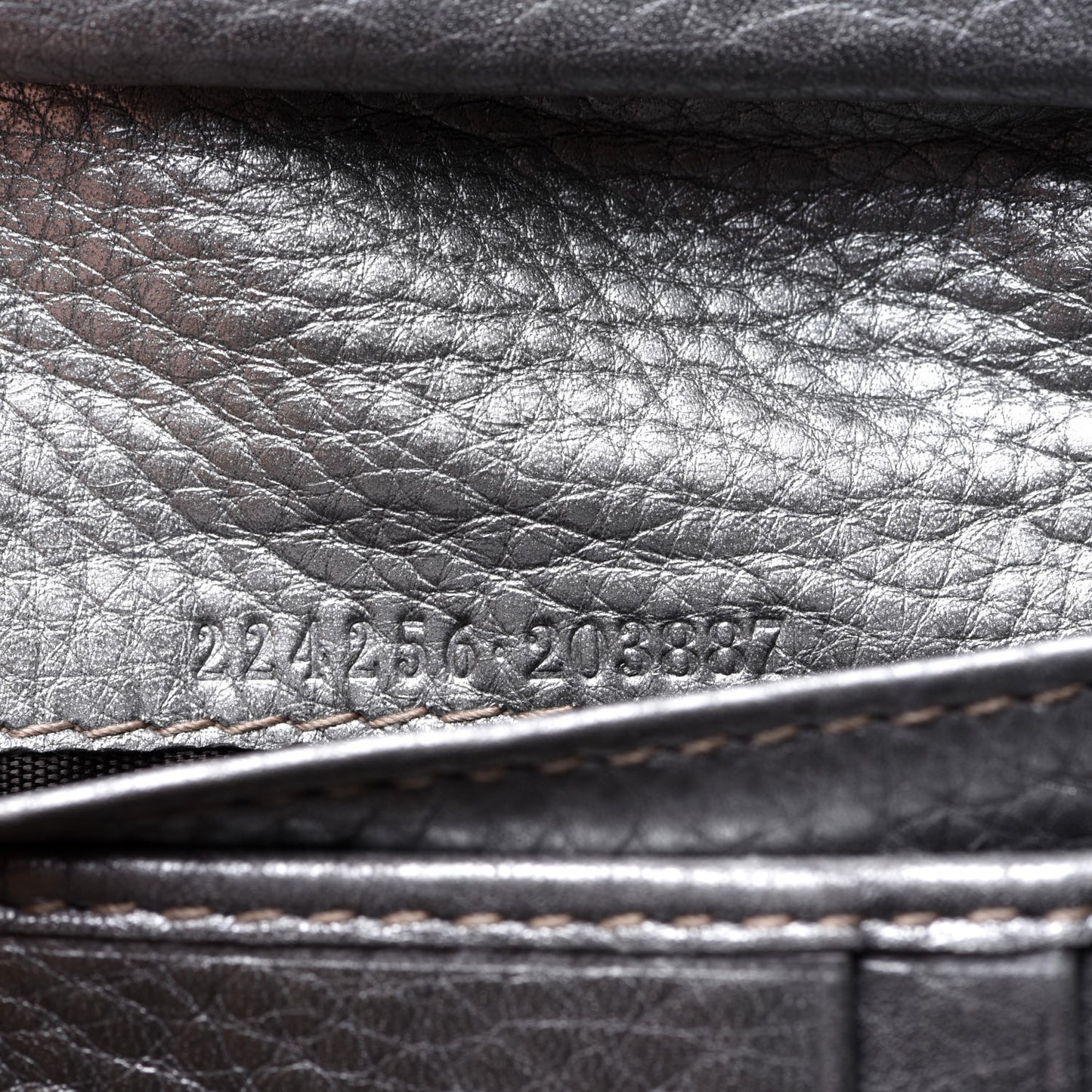 Monogram Bamboo Zip Around Compact Wallet Silver