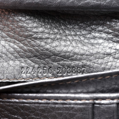 Gucci Monogram Bamboo Zip Around Compact Wallet Silver 7 of 12