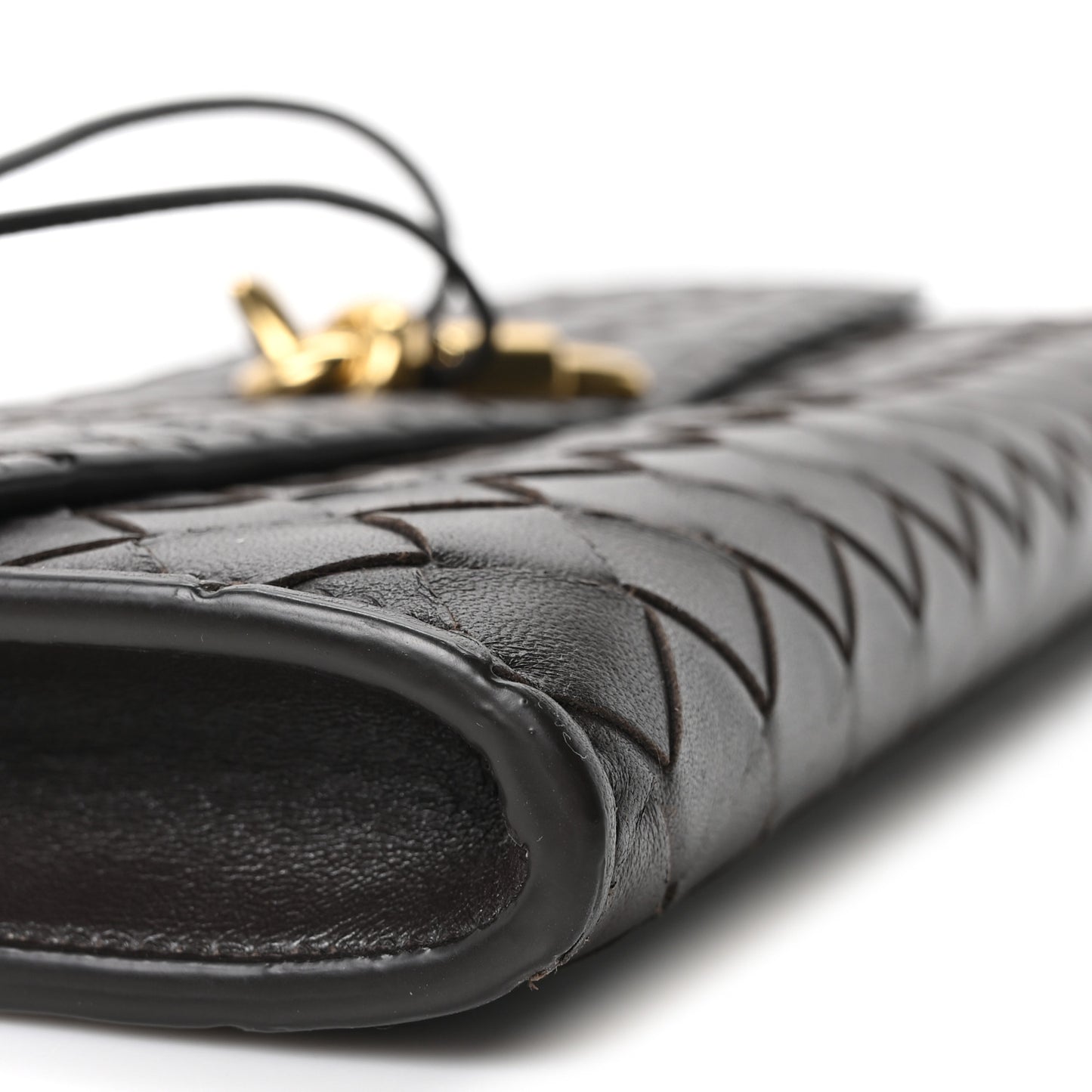 Nappa Intrecciato Long Andiamo Top Handle Clutch Fondant