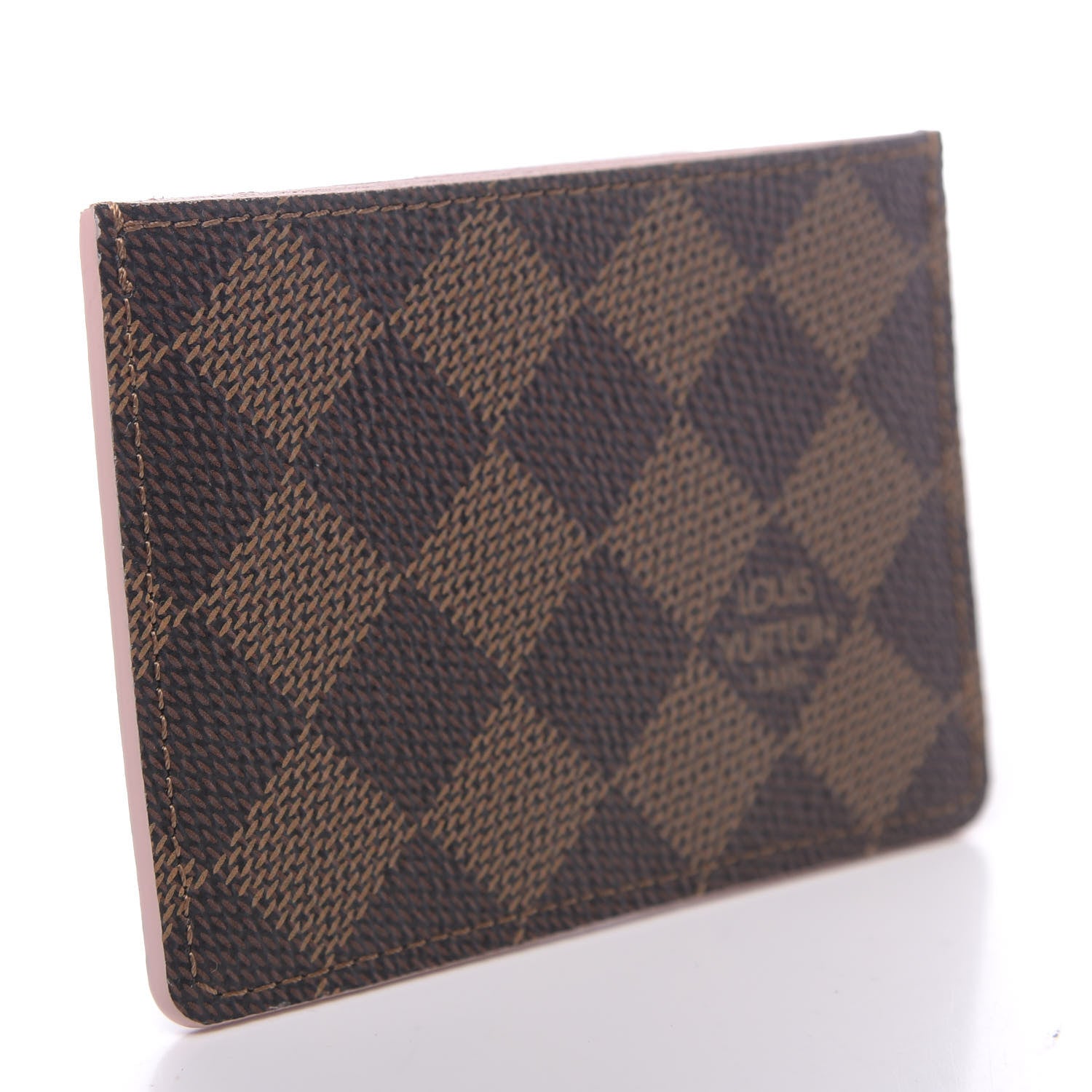 Louis Vuitton Damier Ebene Caissa Card Holder Rose Ballerine 3 of 6