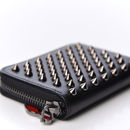 Christian Louboutin Calfskin Spiked Panettone Coin Purse Black 5 of 9
