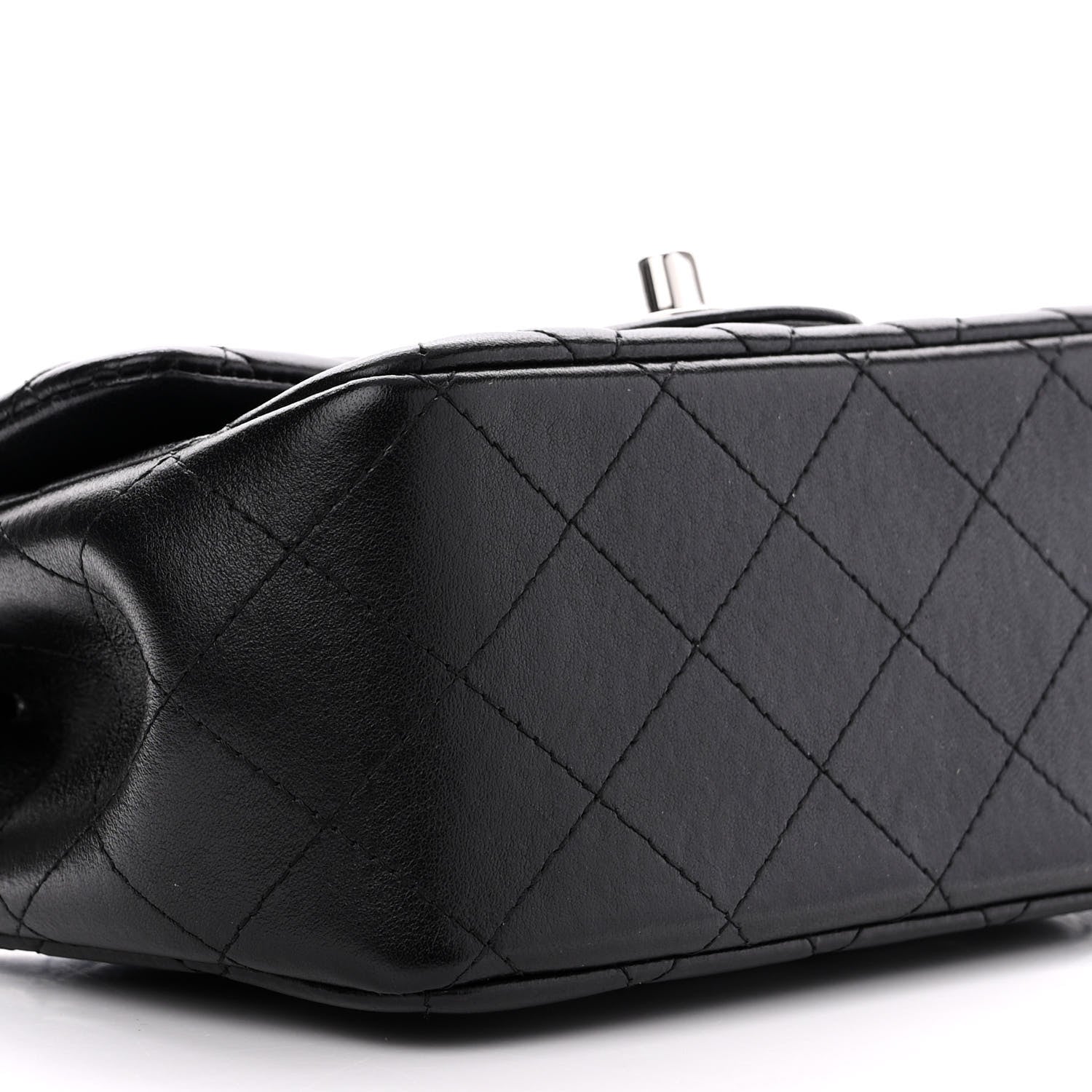 Chanel Lambskin Quilted Mini Square Flap Black 9 of 10