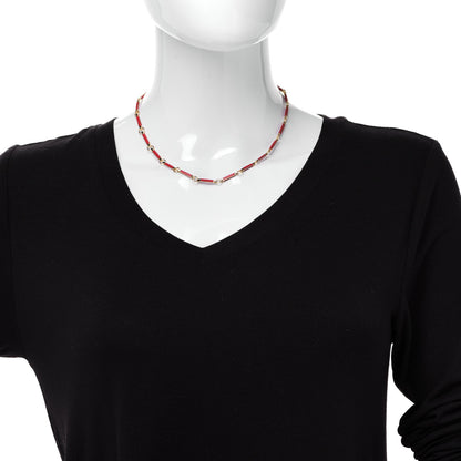 Foundrae 18K Yellow Gold Carnelian Chain Choker Necklace 2 of 6