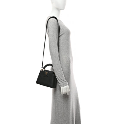 Louis Vuitton Taurillon Mini Capucines Black 2 of 10