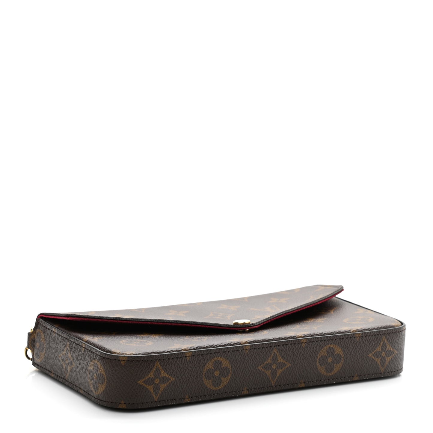 Monogram Pochette Felicie Chain Wallet Fuchsia