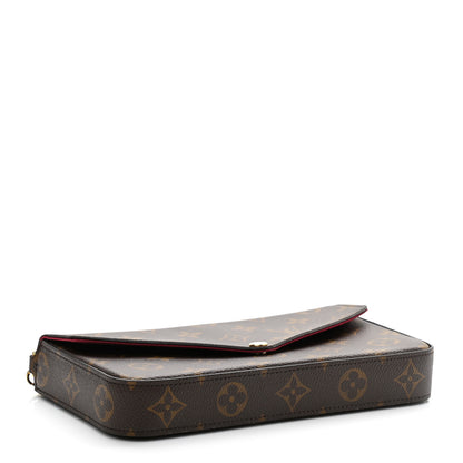 Louis Vuitton Monogram Pochette Felicie Chain Wallet Fuchsia 9 of 19