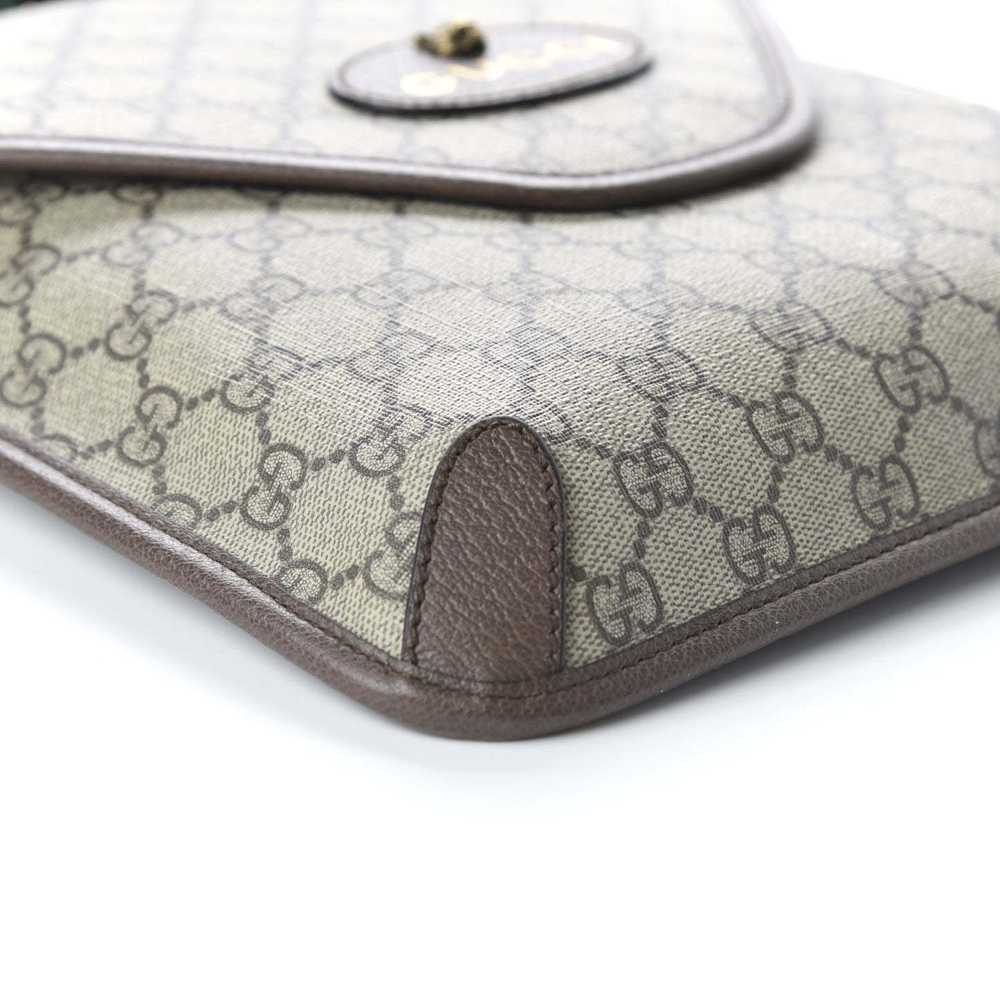 GG Supreme Monogram Web Medium Neo Vintage Flap Messenger Bag Beige New Acero