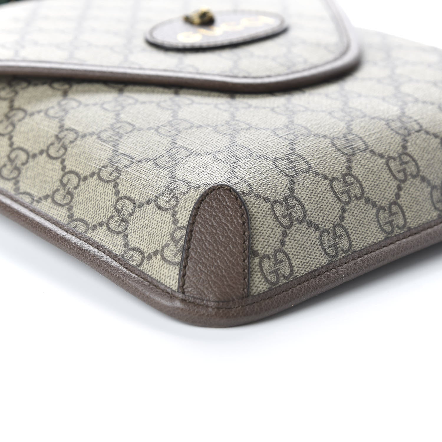 Gucci GG Supreme Monogram Web Medium Neo Vintage Flap Messenger Bag Beige New Acero 6 of 10