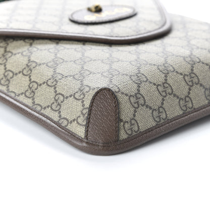Gucci GG Supreme Monogram Web Medium Neo Vintage Flap Messenger Bag Beige New Acero 6 of 10