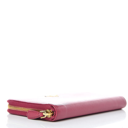 Prada Saffiano Colour Zip Around Wallet Peonia 4 of 12