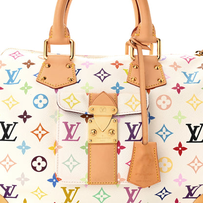 Louis Vuitton Monogram Multicolor Speedy 30 White 7 of 9