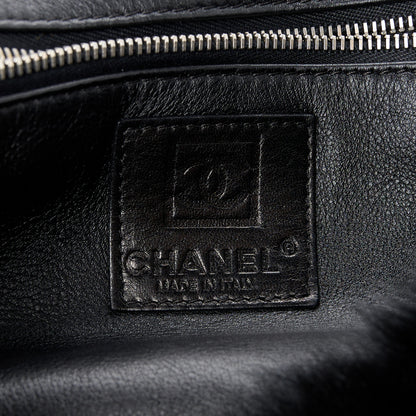 Chanel Suede Fur Quilted Flap Black 7 of 11