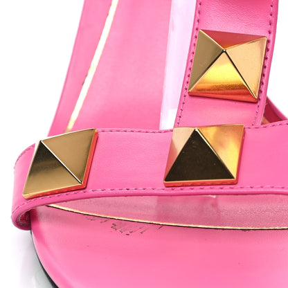 Valentino Garavani Calfskin Roman Stud Ankle Strap 100mm Sandals 40 Feminine Pink 9 of 9