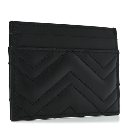 Gucci Calfskin Matelasse GG Marmont Card Holder Black 3 of 6
