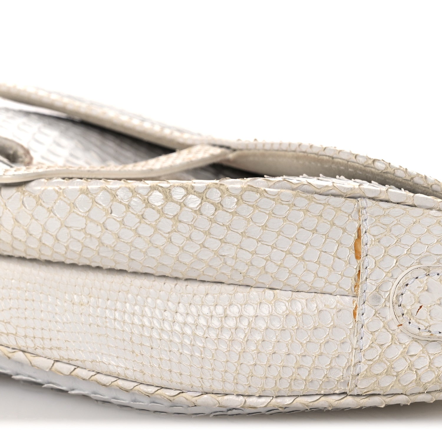 Christian Dior Snakeskin Saddle Bag White 10 of 16