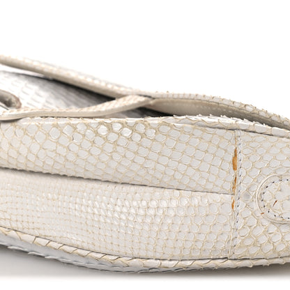Christian Dior Snakeskin Saddle Bag White 10 of 16