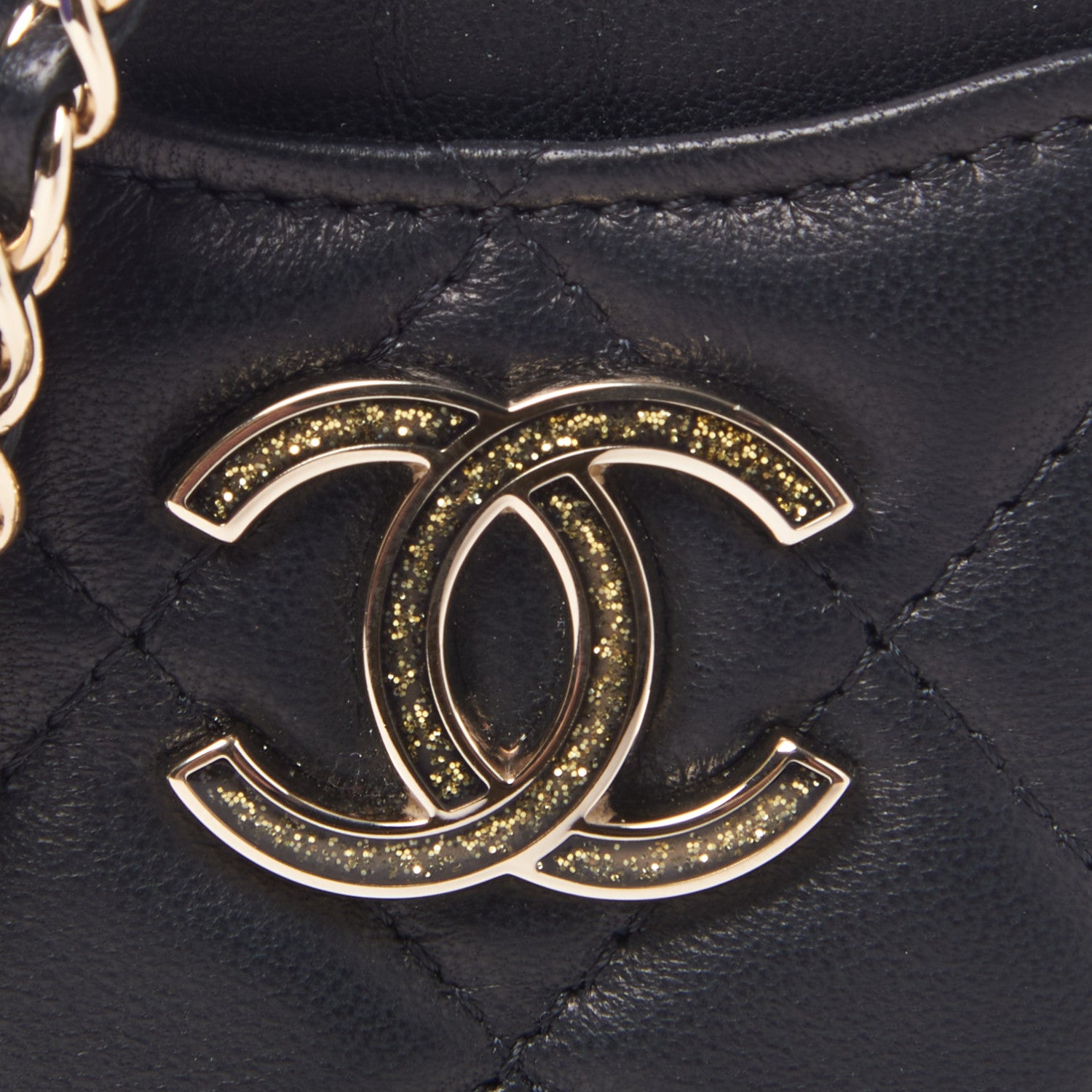 Chanel Lambskin Quilted Card Holder On Chain Black 7 of 8