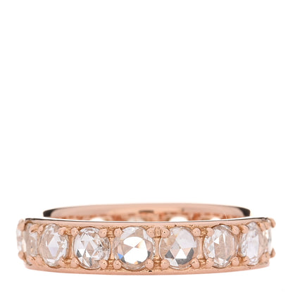 Tiffany 18K Rose Gold Diamond Metro Rose Cut Eternity Band Ring 46 3.75 1 of 4