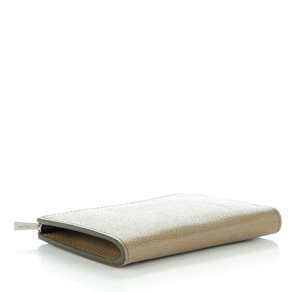 Celine Drummed Calfskin Half Zip Multifunction Coin Purse Souris 4 of 7