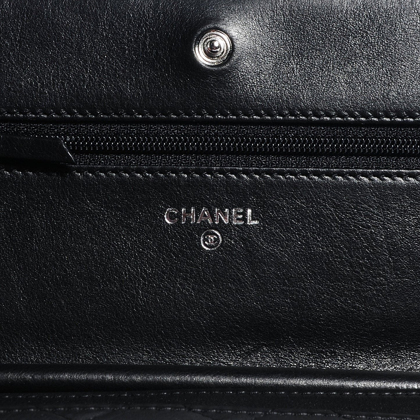 Lambskin Quilted Boy Wallet On Chain WOC So Black